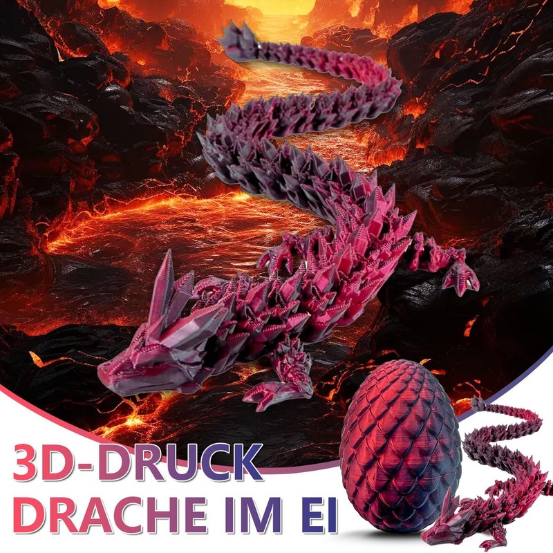 Mooedcoe 3D Dragon in Egg - 3D Printed Dragon Egg