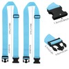 FIVEAN 4 Pack Adjustable Luggage Straps, Blue, 46"-78" / 100-188cm