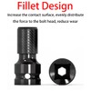2PCS 1/2 inch Square Drive to 1/4 inch Hex Female