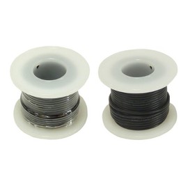 EX ELECTRONIX EXPRESS Stranded Hook Up Wire - 22 Gauge, 25 Foot Spool - Black (Shade May Vary)