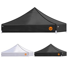 AEVNE 10x10 Canopy Replacement Top - Waterproof 2000mm with UV Protection,Fits Most Pop Up Tents,Reinforced Corners,(Top Only,Black)