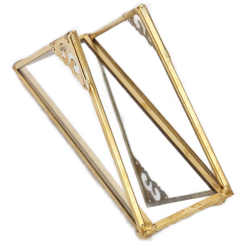 Mirror Jewelry Tray Glass Perfume Storage Tray Jewelry Plate Golden