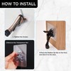 HOME&I No Drilling Kick Down Doorstops with Self-Adhesive Mounting Screw