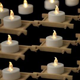 YIWER Battery Tea Lights Candles - LED Tea Lights 200 Hours Pack of 100(Warm White)|50 * 2