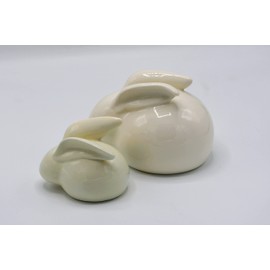 Rainbowbridge Rabbit Urn/Ashes Casket - Handcrafted Memorial - Pet Memorials Gifts - White Large