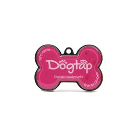 Dogtap Solid Digital Dog Tag Bone with NFC Chip and QR Code for Contact Details and Profile Letter PVC Metal Waterproof Heavy Duty 41.6 x 28.5 x 4.6mm