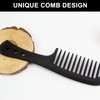 2PCS Wide Tooth Comb - Smooth, Sturdy, Anti Static, Tangle