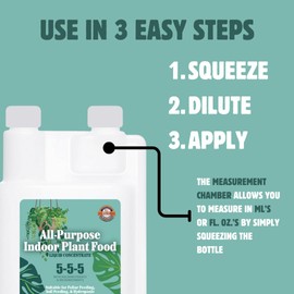 Prevegenics All-Purpose Indoor Plant Food | (2 Pack (16 fl. oz.)) | All-Natural, Odorless, Soil Feeding, Foliar Feeding, or Hydroponic Applications (2 Pack (16 fl. oz.))