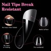 INPING Soft Gel Full Cover Nail Tips, 240PCS Short Almond