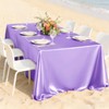 4 Packs Satin Rectangle Tablecloth 58 x 102 Inch, Stain