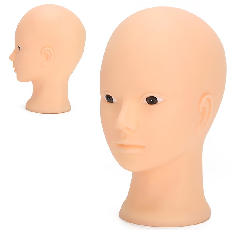 Mannequin Head Makeup Training Practice Wig Hat Display Bald Mannequin