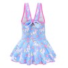 KuKiee Traje de baño de una pieza con estampado de