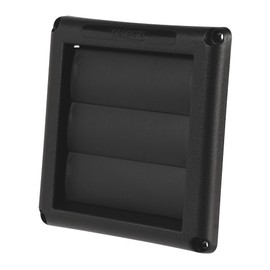 Deflecto Supurr-Vent Louvered Hood, Black - 4" Diameter