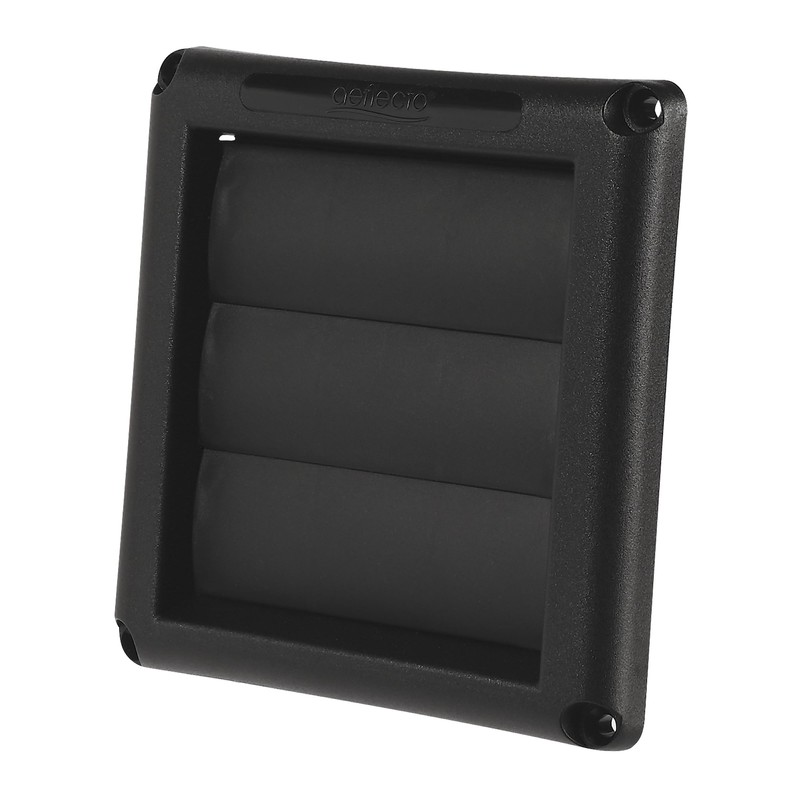 Deflecto Supurr-Vent Louvered Hood, Black - 4" Diameter