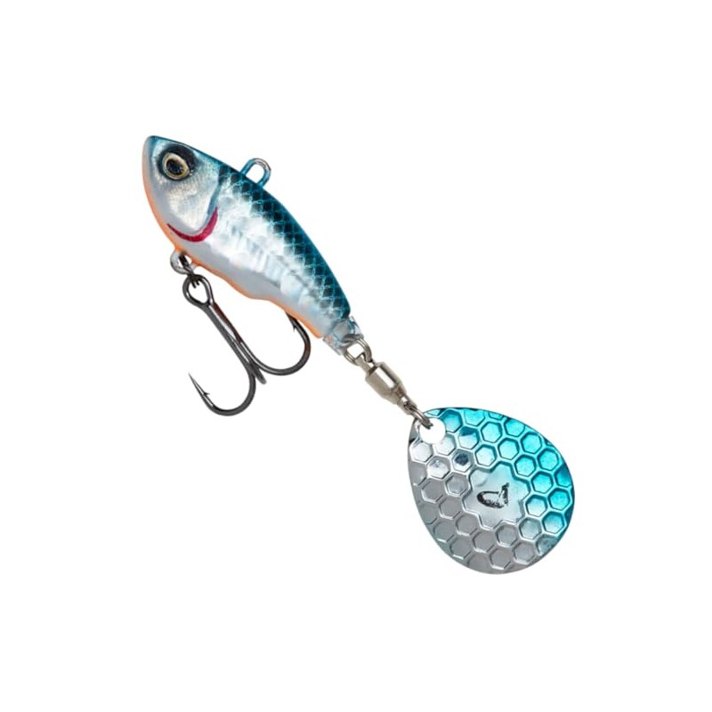 Savage Gear Fat Tail Spin Fishing Hook (Blue Silver-6.5cm-16g)