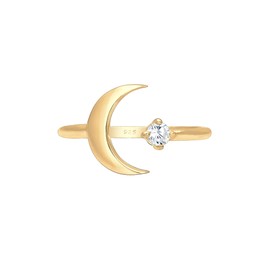 Elli Women's Astro Look Elegant Ring with Zirconia Crystals in 925 Sterling Silver, Sterling Silver, Cubic Zirconia