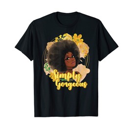 Gorgeous Curly Natural Hair Afro Black Woman T-Shirt