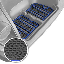 Xtreme Mats Bag Well Mat Liner Insert for Golf Carts - Fits Yamaha DR2 - Blue Trim