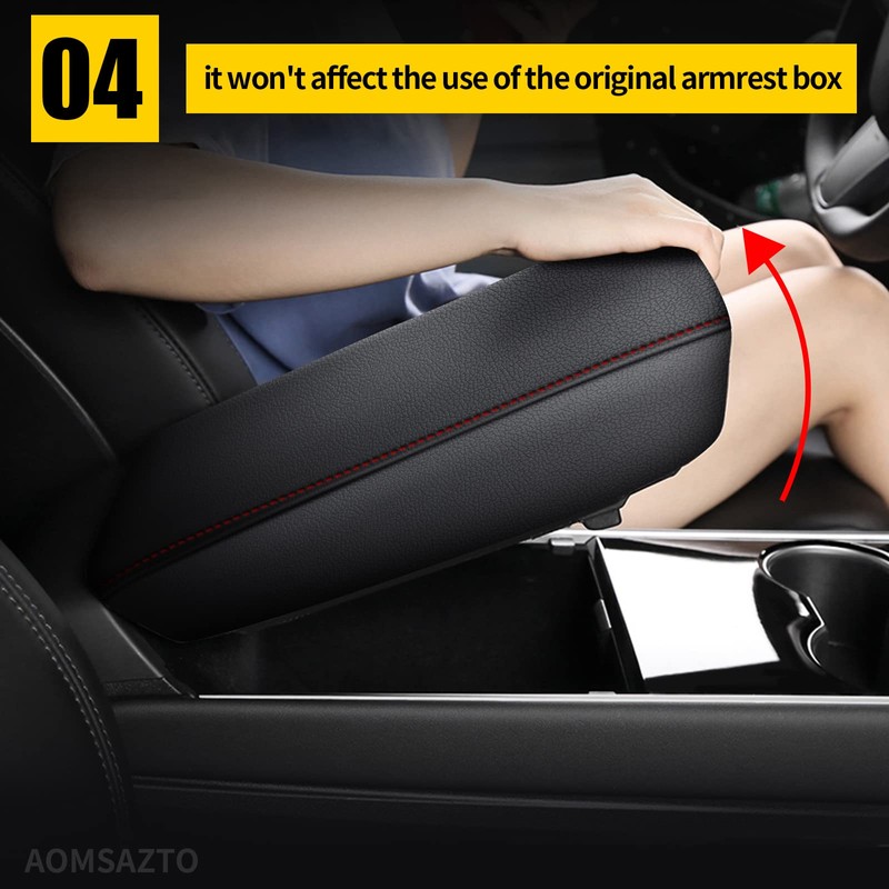 AOMSAZTO Armrest Cover Fit for Altima 2013-2018 Nissan Console Cushion