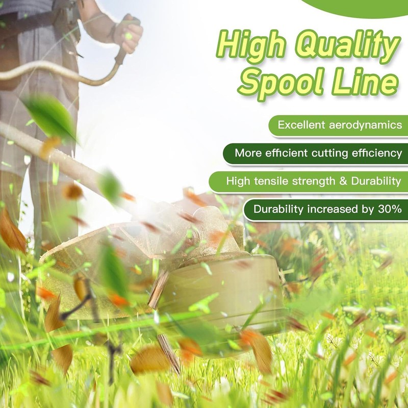 String Trimmer Replacement Spool,Nylon Trimmer Lines and Cover Replacement |