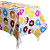 BeYumi 4Pack Donut Party Tablecloth, Rectangular Table Cover for Dining