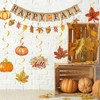 Happy Fall Banner with Maple Leaves Sign Garland Fall Thanksgiving