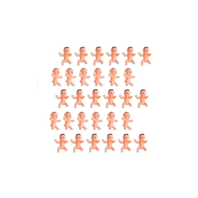 CCINEE 60 Pieces 1 Inch Mini Plastic Babies for Baby
