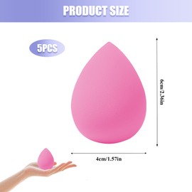 DmDoyy Pack of 5 make-up sponge, powder puff, washable sponge, make-up remover pad, liquid foundation, powder, sun protection