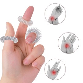 8 Piece Acupressure Rings Set, Acupressure Ring for Finger Massage Ring, Arthro Roller, Anti-Stress, Sensory Finger Massage Ring, Massage Rings for Stress Reducer and Promote Blood Circulation