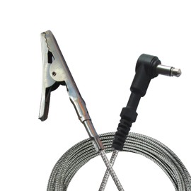 High Temperature Pit Probe with 90° Plug Stainless Steel Alligator Clip Fit for Flame Boss Replacement