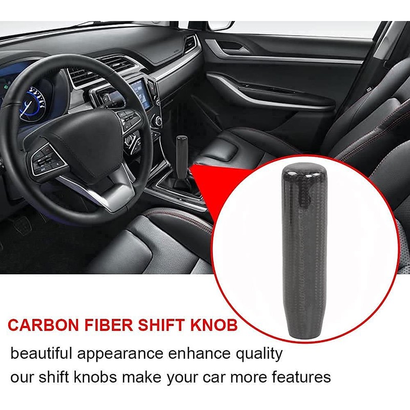 muge racing Universal Carbon Fiber Long Shift Knob 130mm Automatic/Manual