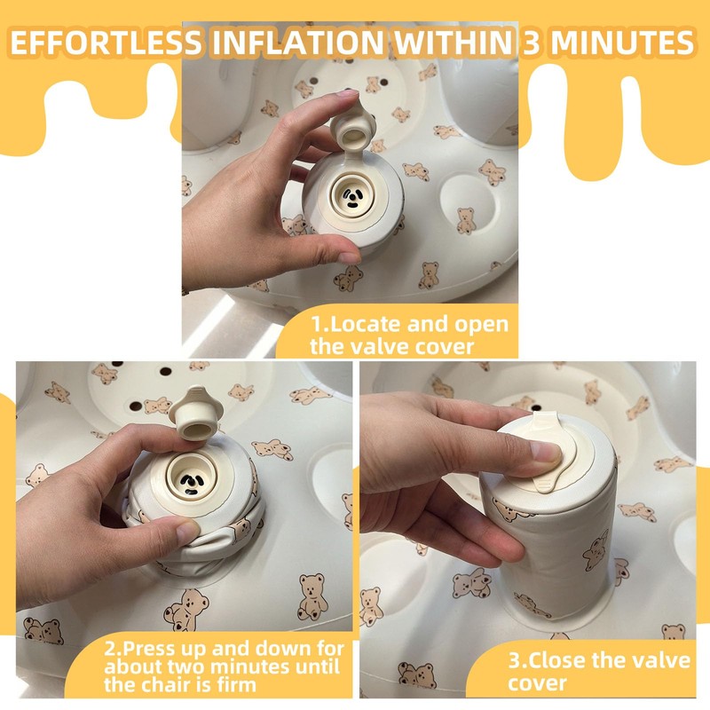 AGITVPS Inflatable Baby Seat for Babies 3-36 Months, Built in