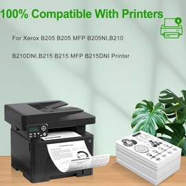 SINOPRINT Compatible Toner Cartridge Replacement for Xerox 106R04347 106r04346 use for Xerox B210 B205 B215 B210DNI B205NI B215DNI B215MFP B205MFP Printer High Yields Black 3000 Pages 2-Pack Black