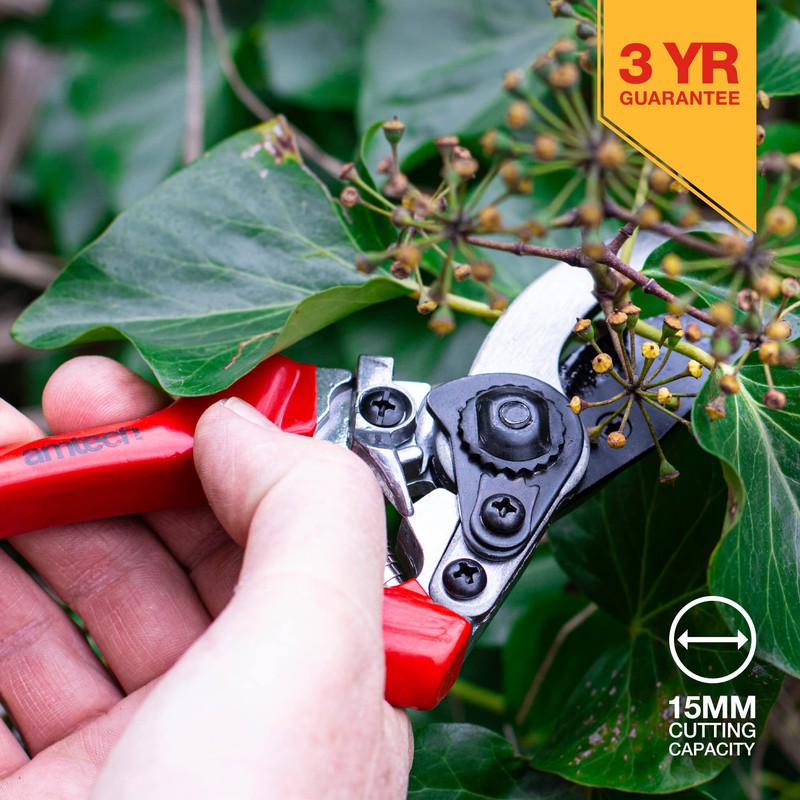 Amtech U0375 Deluxe by-Pass Pruner - Cushion Grip