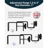 No Drill Curtain Rod Bracket Attachment for Outside Mounted Blinds,