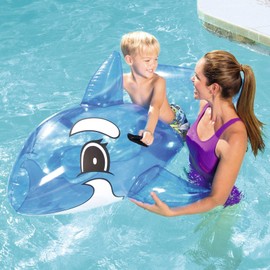 Bestway 41037B Inflatable Pool Float, Transparent Jumbo Whale Ride on Lilo Lounger