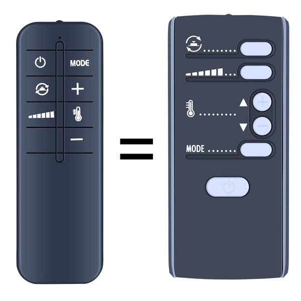 New Replacement Remote Control Compatible with Delonghi DCH4590ER Osciallating Ceramic
