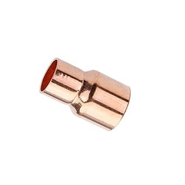EZ-FLUID Plumbing 3/4" X 1/2" C X C Copper Reducer Coupling, LF Pressure Reducing Copper Coupling Fittings With Stop,Sweat Solder Copper Pipe Connection for Residential,Commercial. (1 Pack)