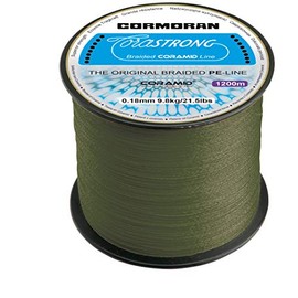 Cormoran Corastrong (Green, 1200 m) Braided High-Performance Cord, Diameter: 0.10 mm