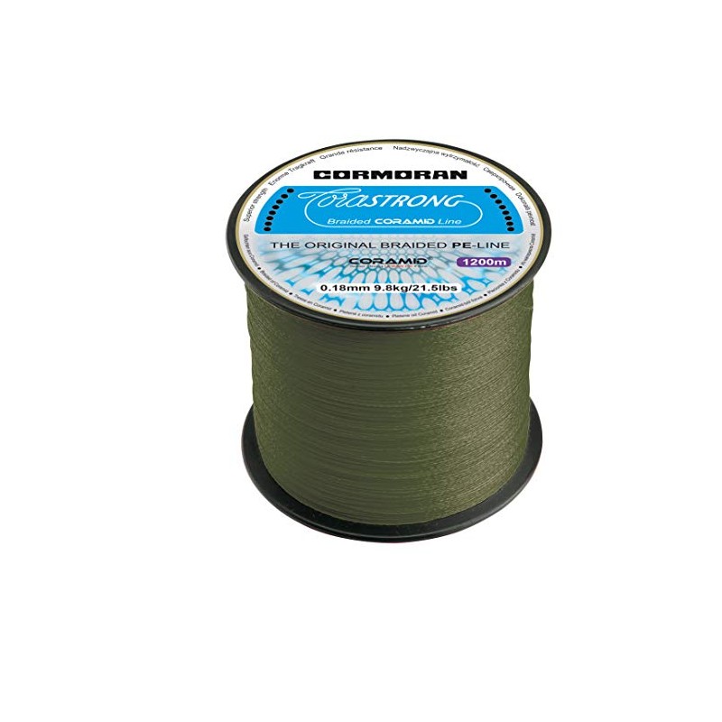 Cormoran Corastrong (Green, 1200 m) Braided High-Performance Cord, Diameter: 0.10