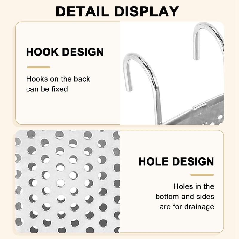 Stainless Steel Chopsticks Holder Hanging Cutlery Drying Basket Tableware Drainer