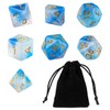GWHOLE Polyhedral Dice Acrylic Dice Set of 7 Dice Cthulhu