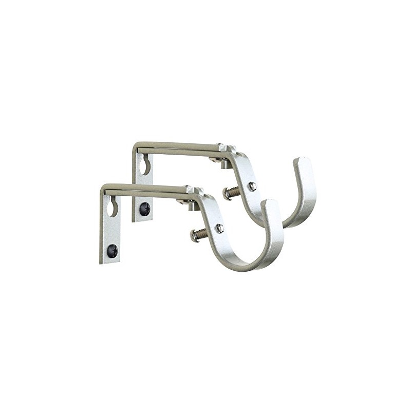 Meriville Set of 2 Curtain Drapery Rod Bracket for 1