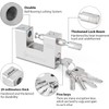 WDFAACK 5 Keys Super Silver Heavy Duty Padlock Lock for