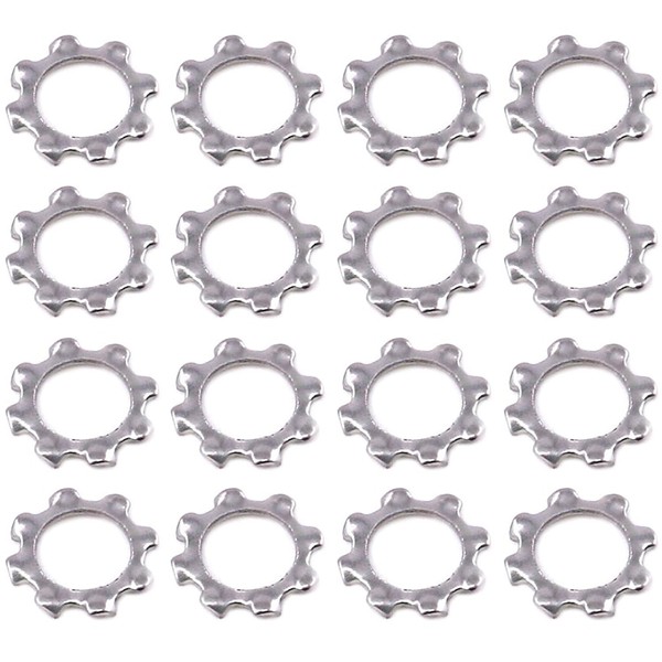 M6 Stainless Steel External Tooth Star Lock Washers, External Multi-Tooth