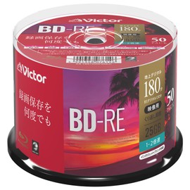 Victor BD-RE VBE130NP50SJ1 for Repeated Recording, White (1 Layer, 1-2x, 50 Sheets)
