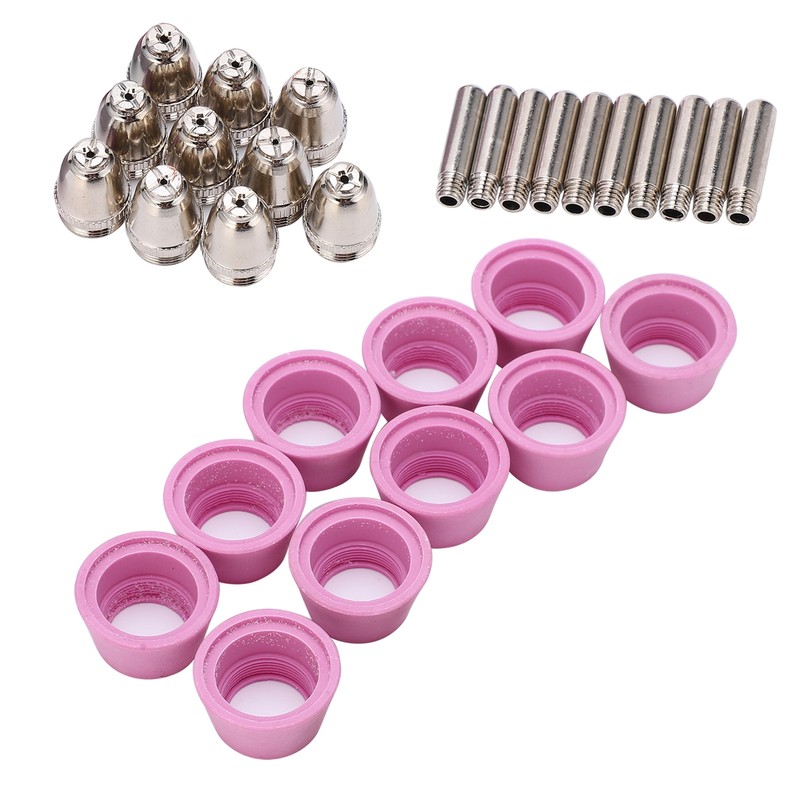 Plasma Cutting Torch Consumables Kit Electrode Contact Tip Ceramics Nozzle