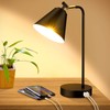 Industrial Dimmable Desk Lamp with 2 USB Charging Ports AC