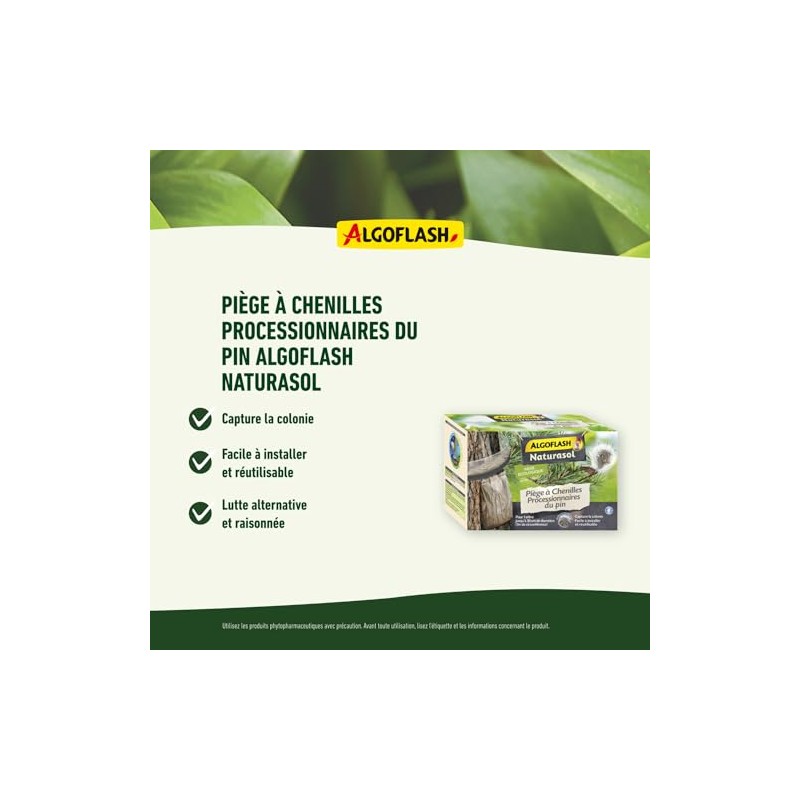 Barrier A Insects Algoflash Naturasol Caterpillar Trap Made of Pine