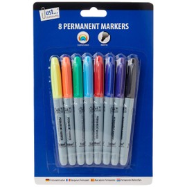Pack Of 8 Coloured Permanent Markers